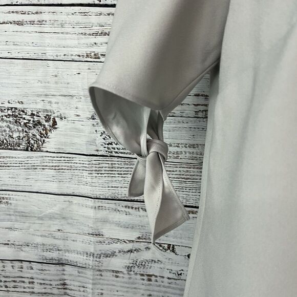 Banana Republic Dress size Small Light Gray Crepe Knee Wedding Church Dinner - Picture 5 of 11